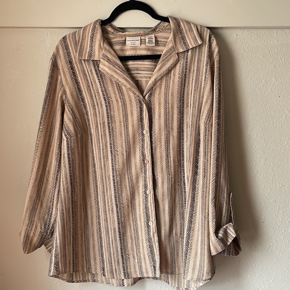 Vintage matching sleeveless top and long sleeve button down shirt - Picture 4 of 8